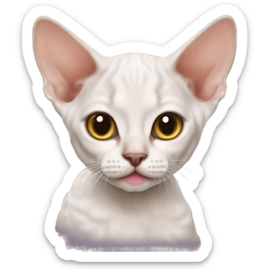 Devon rex kitten sticker
