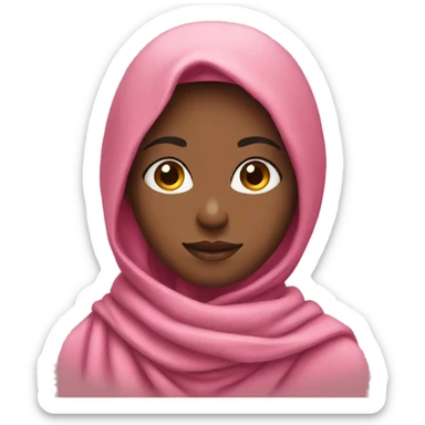 Girl in pink scarf sticker