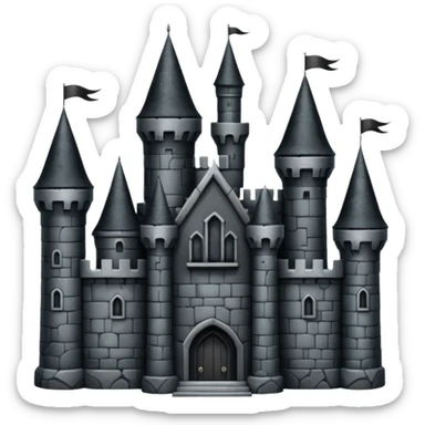 Gothic black castle sticker