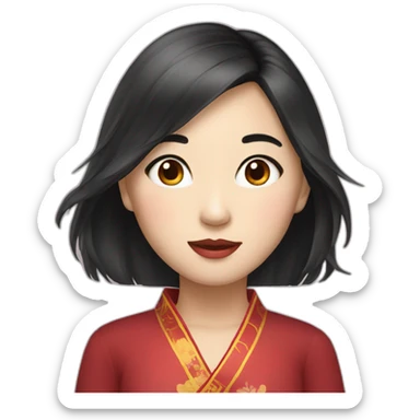 beautiful Chinese girl sticker