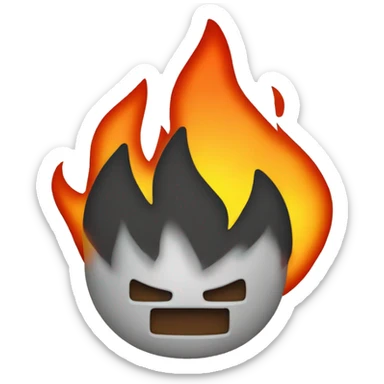 create a emoji that has fire in the background and the text "f12" in front of the fire sticker