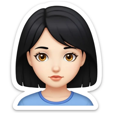 Chica peli negra  sticker