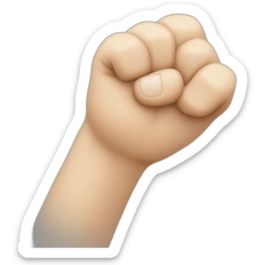 Fist where thumb is tucked into palm sticker