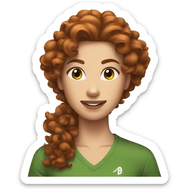curly brown hair runner kim possible sticker