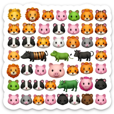 Cat dog cow mouse frog pig Lion Bear shrimp alphablocks a tung tung sahur trippi troppi banh mi ram ram tiger seal la foca lasagnaetta trulimero trulichina bombardino crocodrillo sticker