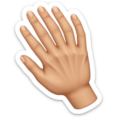 Make a hand with all the fingers open just third finger is folded 90 degrees sticker