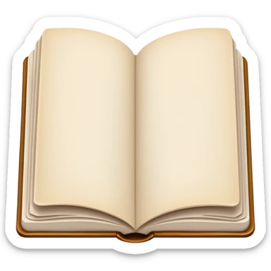 open book with completely empty white pages sticker