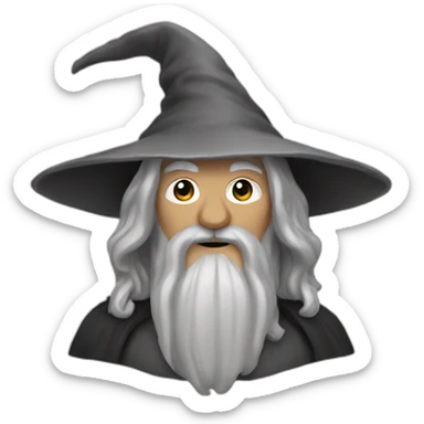 Gandalf the black sticker