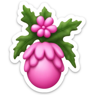 Pink mistle toe sticker