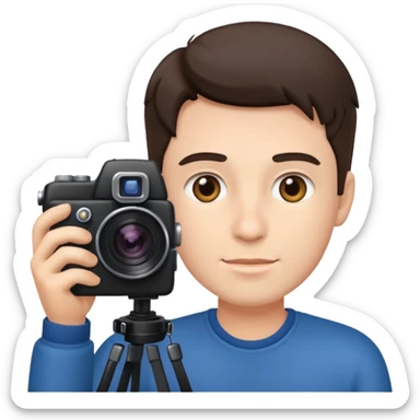 mann mit einer kamera sticker