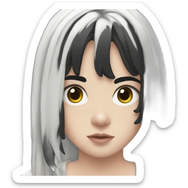 Billie-eilish-witb-Black-hair sticker