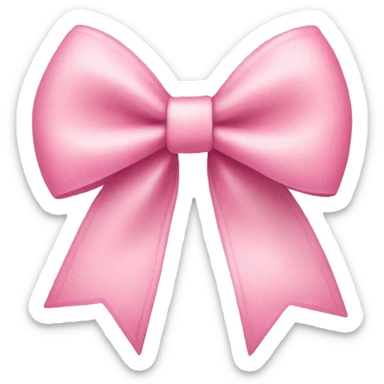 Preppy  pink bow sticker