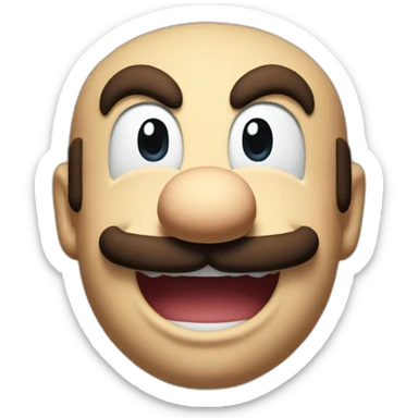 Mario face super mario bros sticker