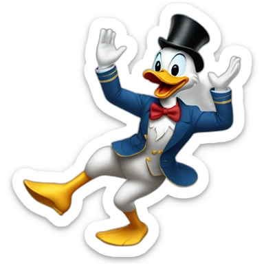 donald the duck dancing sticker