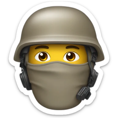 Taupe avec un casque de soldat sticker