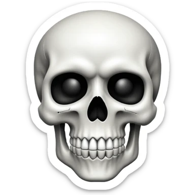 Halftone, pixel art skull sticker