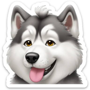 Malamute blowing kisses  sticker