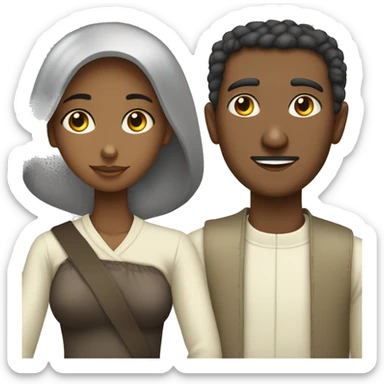 Habesha man and  Columbias Girl as a Coupé sticker