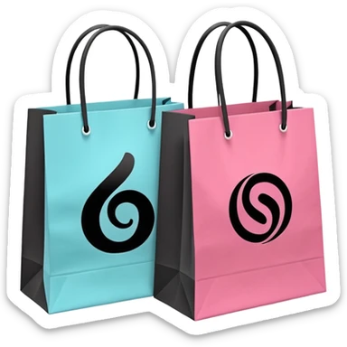 sephora and lululemon shopping bags sticker