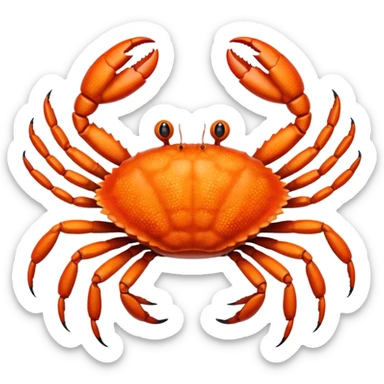 A crab with a total of eight legs sticker
