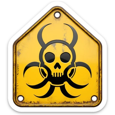 
chemical weapons sign sticker