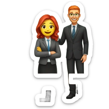 Red head teacher sticker