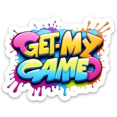 graffiti of the words Get outta my game  sticker