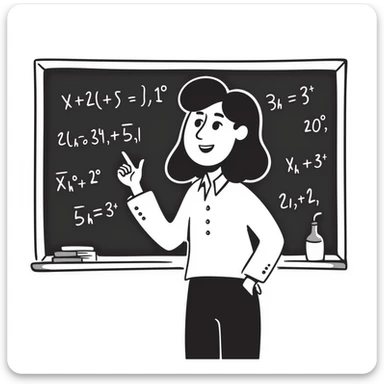 A good math teacher with black hair and beautiful eyes sticker