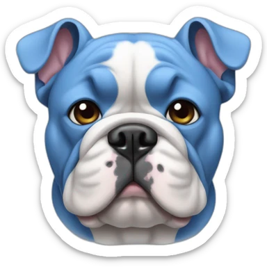 Blue franch bulldog sticker