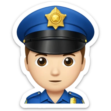 fancy police officer sticker