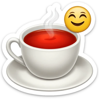 Kum saatine benzeyen kulpsuz bir bardak içinde de türk çayı var sticker