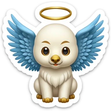 un animal ange de mongolie sticker