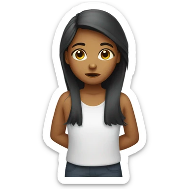 Girl saying sorry sticker