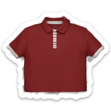  striped polo shirt dark red sticker