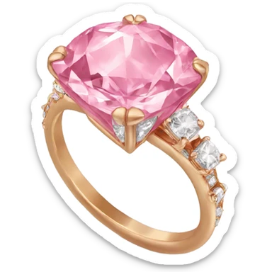 Pink diamond ring sticker