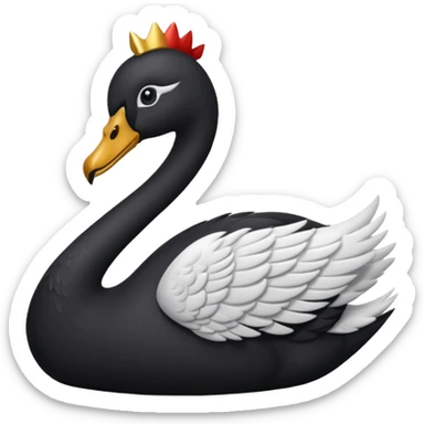cisne negro🦢como este pero negro  sticker