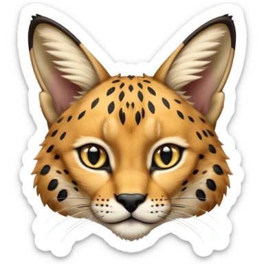 Serval-Lynx-bobcat-caracal-hybrid-fusion sticker