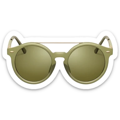Pale olive sunglasses sticker