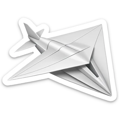 paper airplane sticker