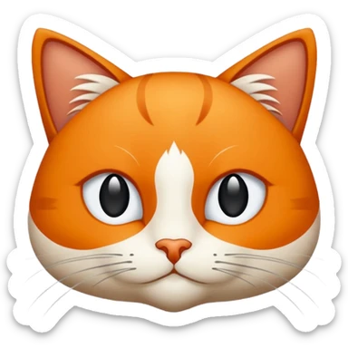 Kedi şeklinde Gülen bir yüz sticker