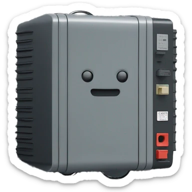 Black modular computer power supply sticker