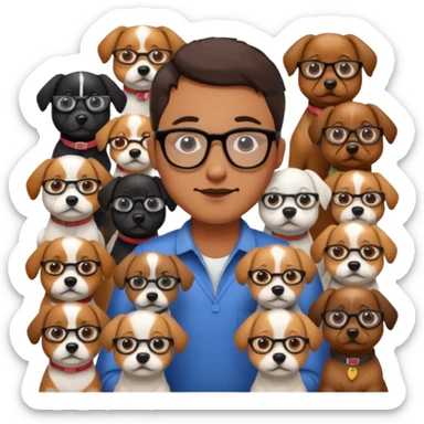 a professional graphic designer, has a lot of dogs sticker
