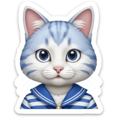 Cat in sailor costume sticker
