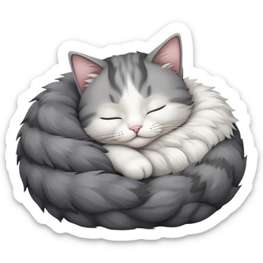 cat sleeping peacefully sticker
