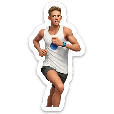 casual summer boy portrait sticker