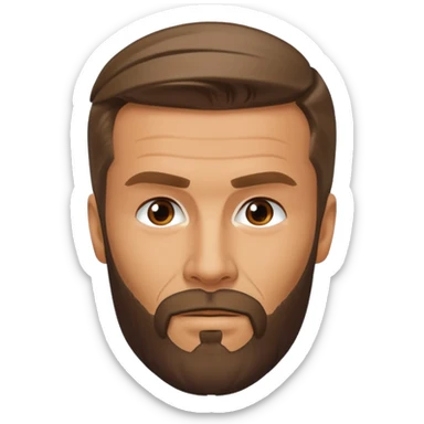 david becham beard sticker