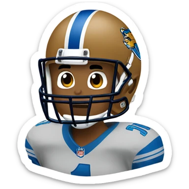 Lions football player sticker