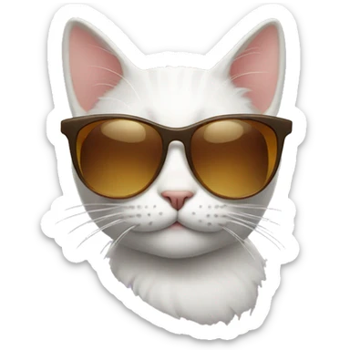 Cat with sunglasses sticker