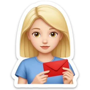 girl with card sticker