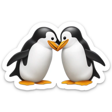 pingouin amoureux sticker
